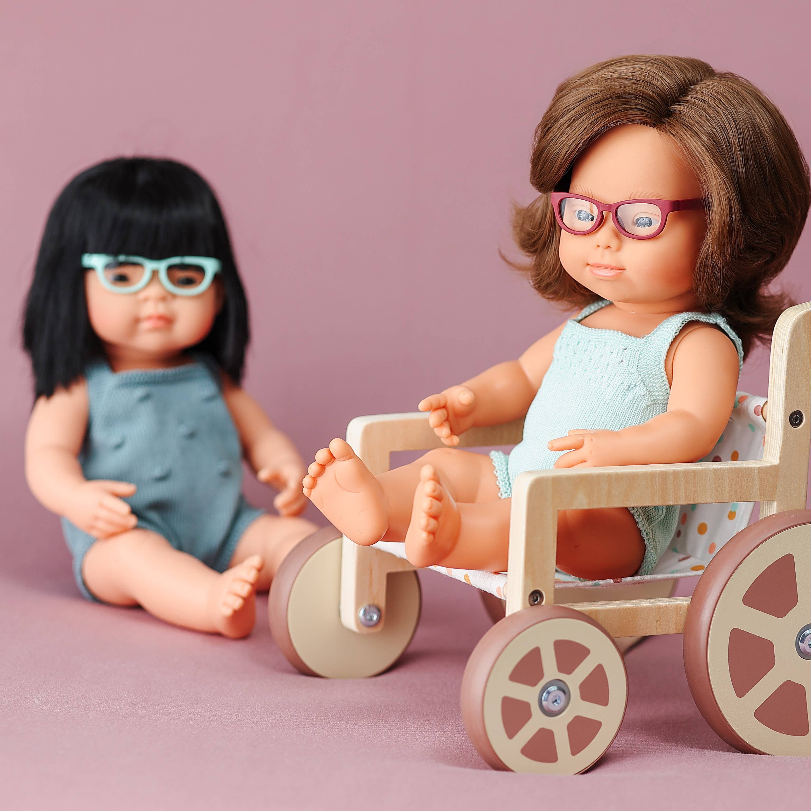 Turquoise Doll Glasses | Realistic Eyeglasses Accessory for 15"+ Reborn & Baby Dolls