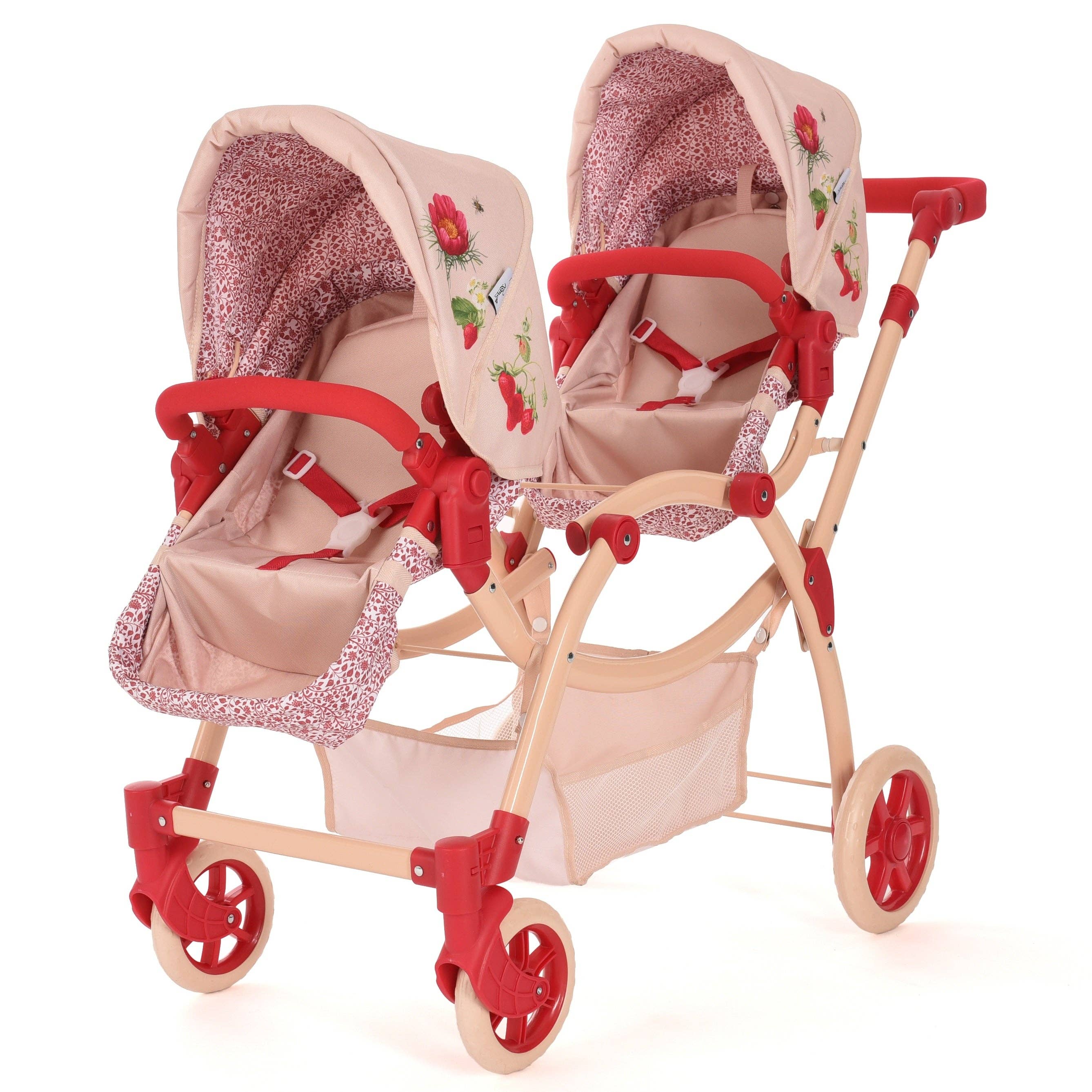 Roma RHS Twin Dolls Pram - Flora Collection