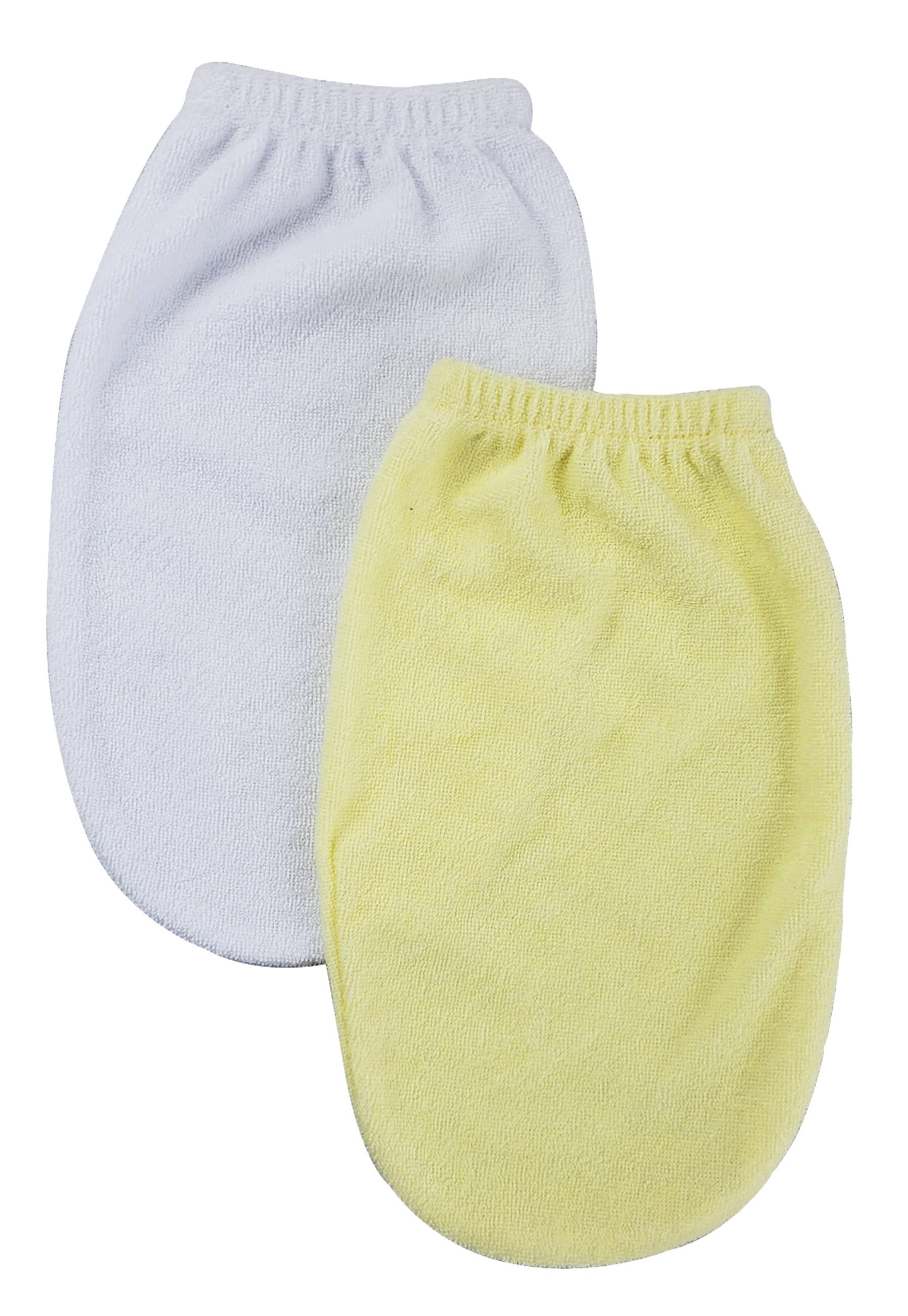 Reborn Doll Washcloth Mitten | Soft Yellow Cotton Terry Wash Mitt for Silicone & Reborn Baby Dolls