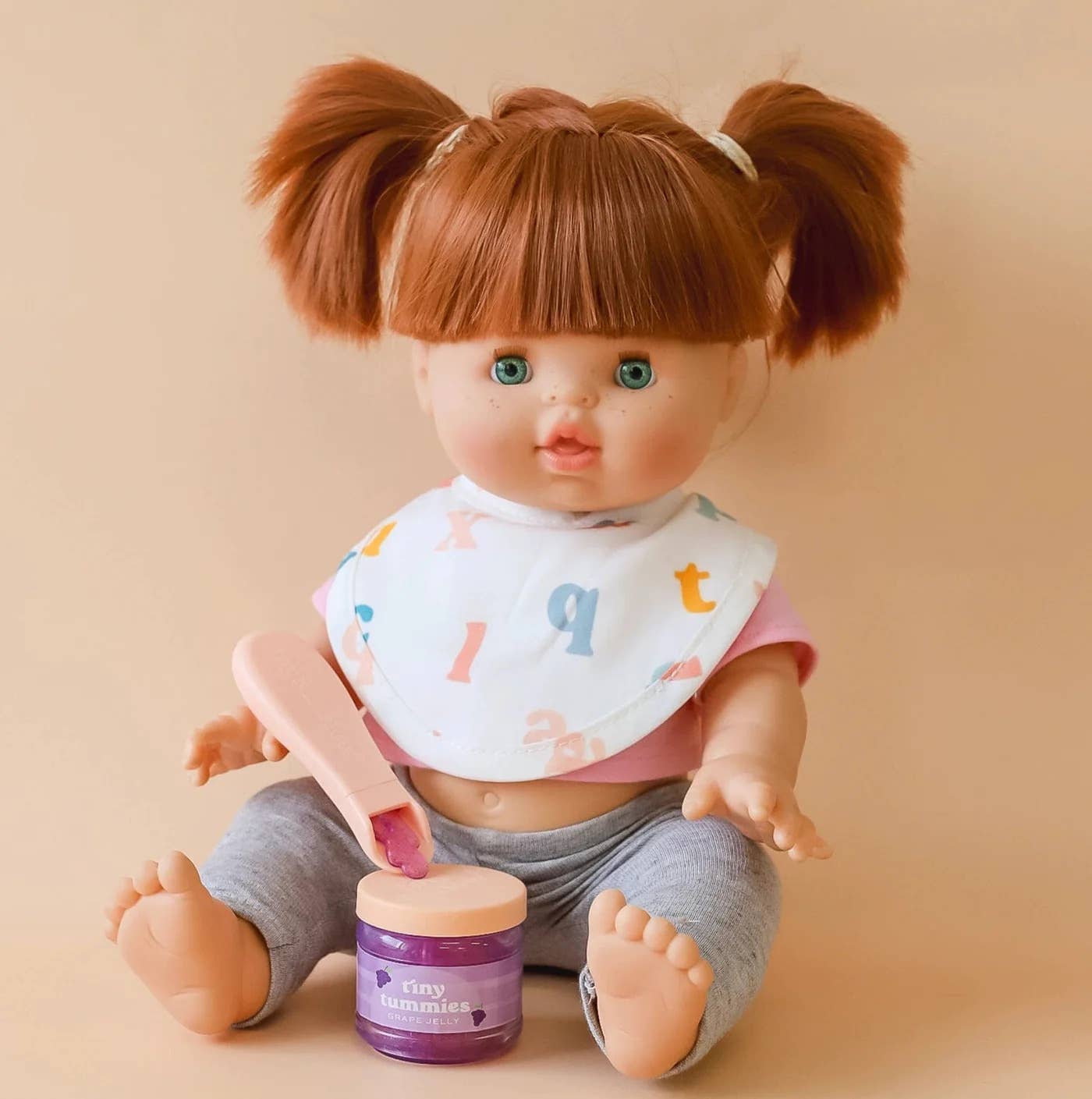 Tiny Tummies Grape Jelly Jar & Magic Spoon | Doll Feeding Playset for Reborn & Silicone Dolls