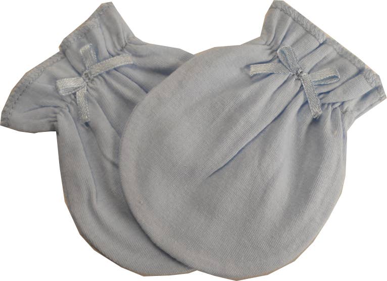 White Baby Mittens | Soft 100% Cotton No-Scratch Infant Mittens for Newborns & Reborn Dolls