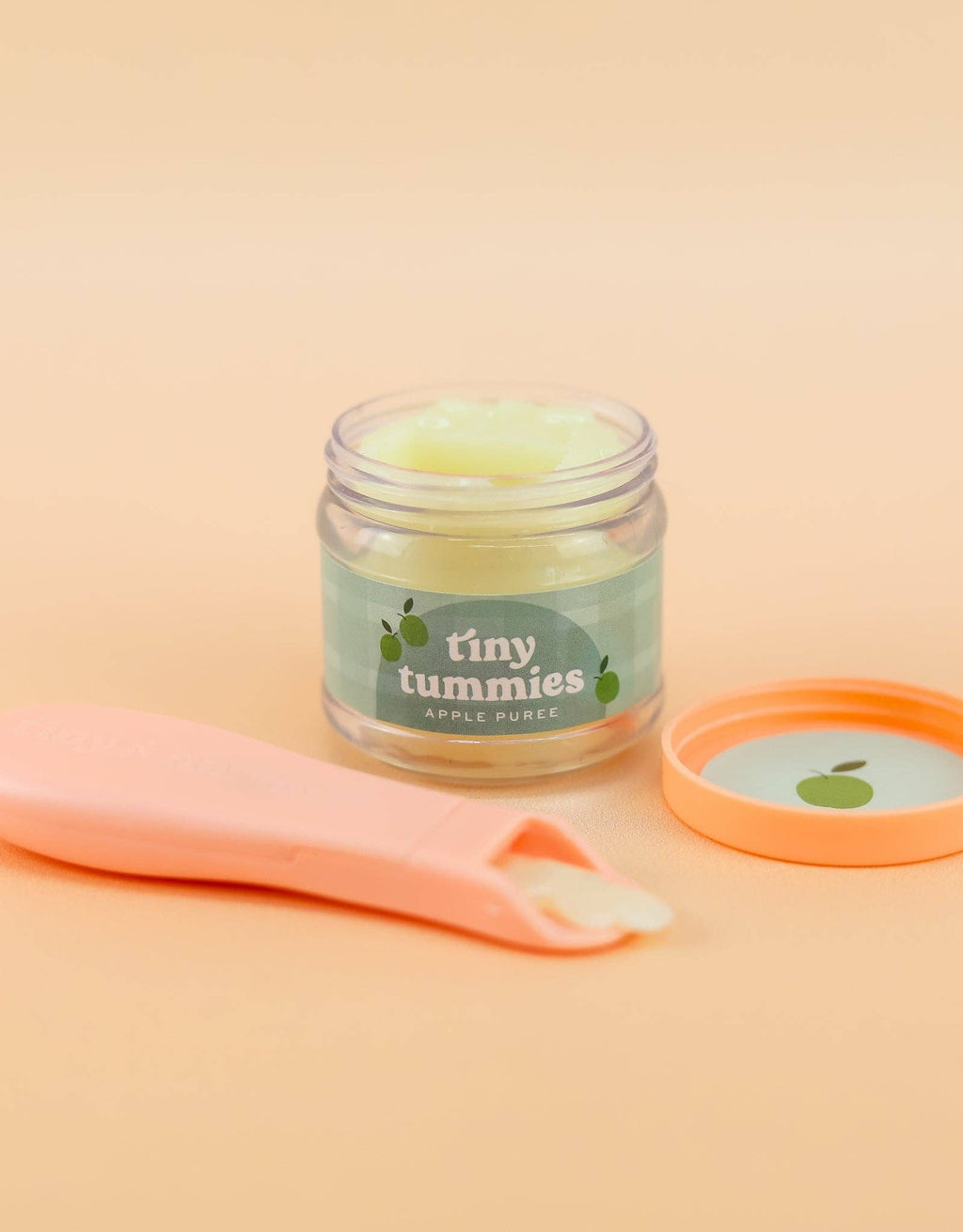 Tiny Tummies Apple Jelly Jar & Magic Spoon | Doll Feeding Playset for Reborn & Silicone Dolls