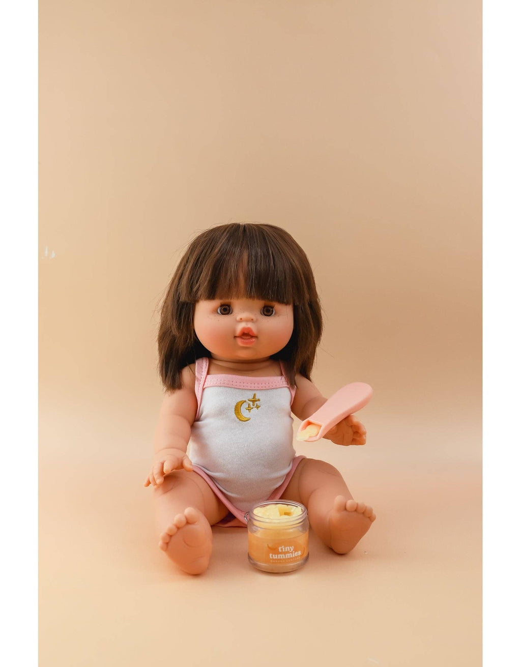 Tiny Tummies Banana Jelly Jar & Magic Spoon | Doll Feeding Playset for Reborn & Silicone Dolls