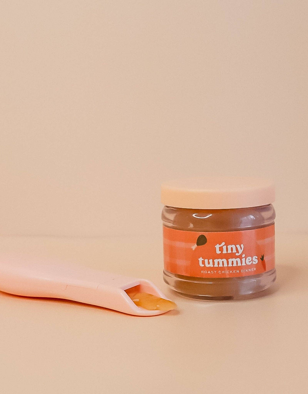 Tiny Tummies Roast Chicken Dinner Jar & Magic Spoon | Doll Mealtime Playset for Reborn & Silicone Dolls