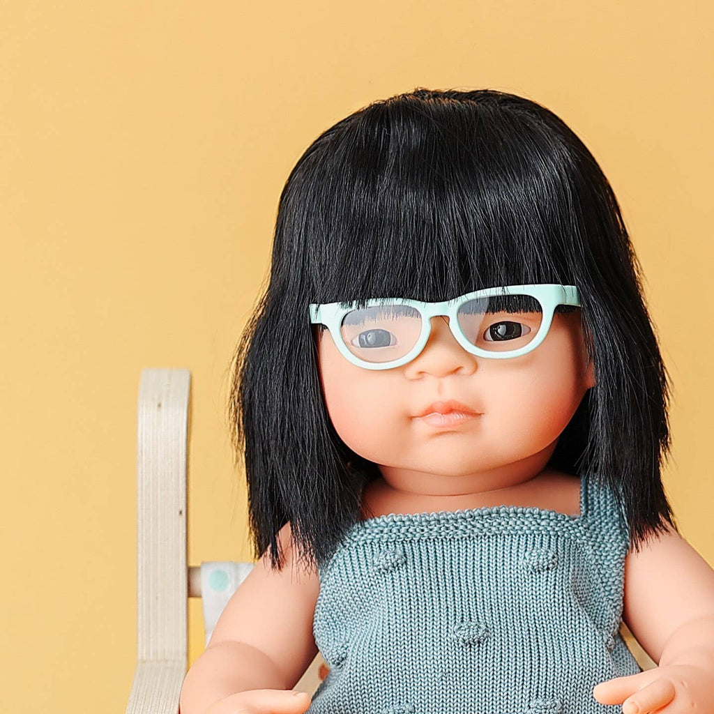 Turquoise Doll Glasses | Realistic Eyeglasses Accessory for 15"+ Reborn & Baby Dolls