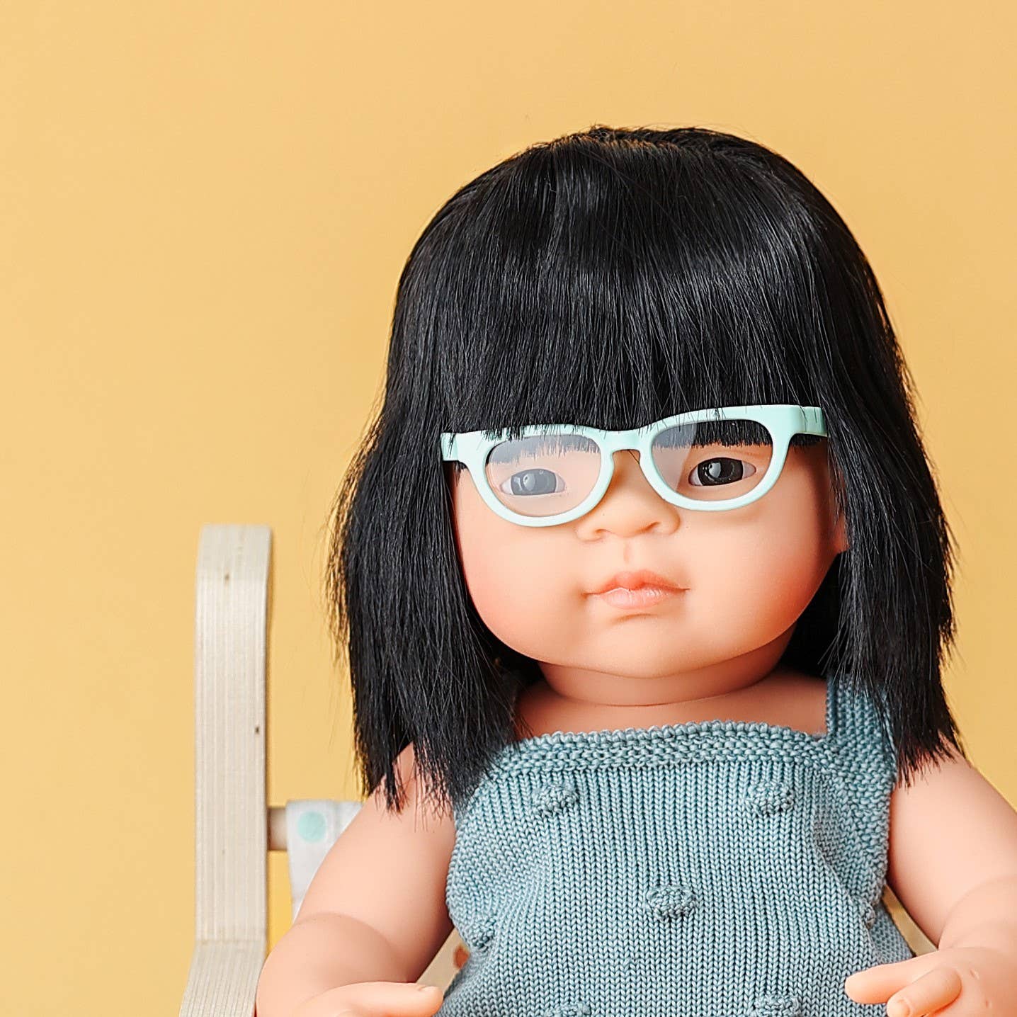 Turquoise Doll Glasses | Realistic Eyeglasses Accessory for 15"+ Reborn & Baby Dolls