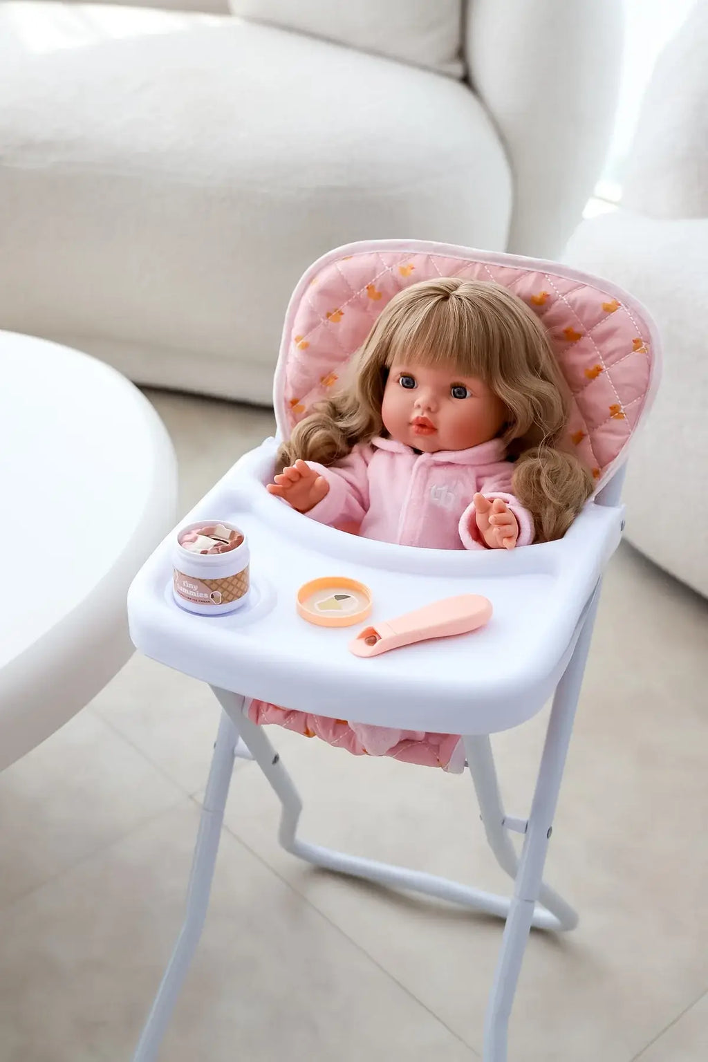 Tiny Tummies Neapolitan Ice Cream Jar & Magic Spoon | Doll Feeding Playset