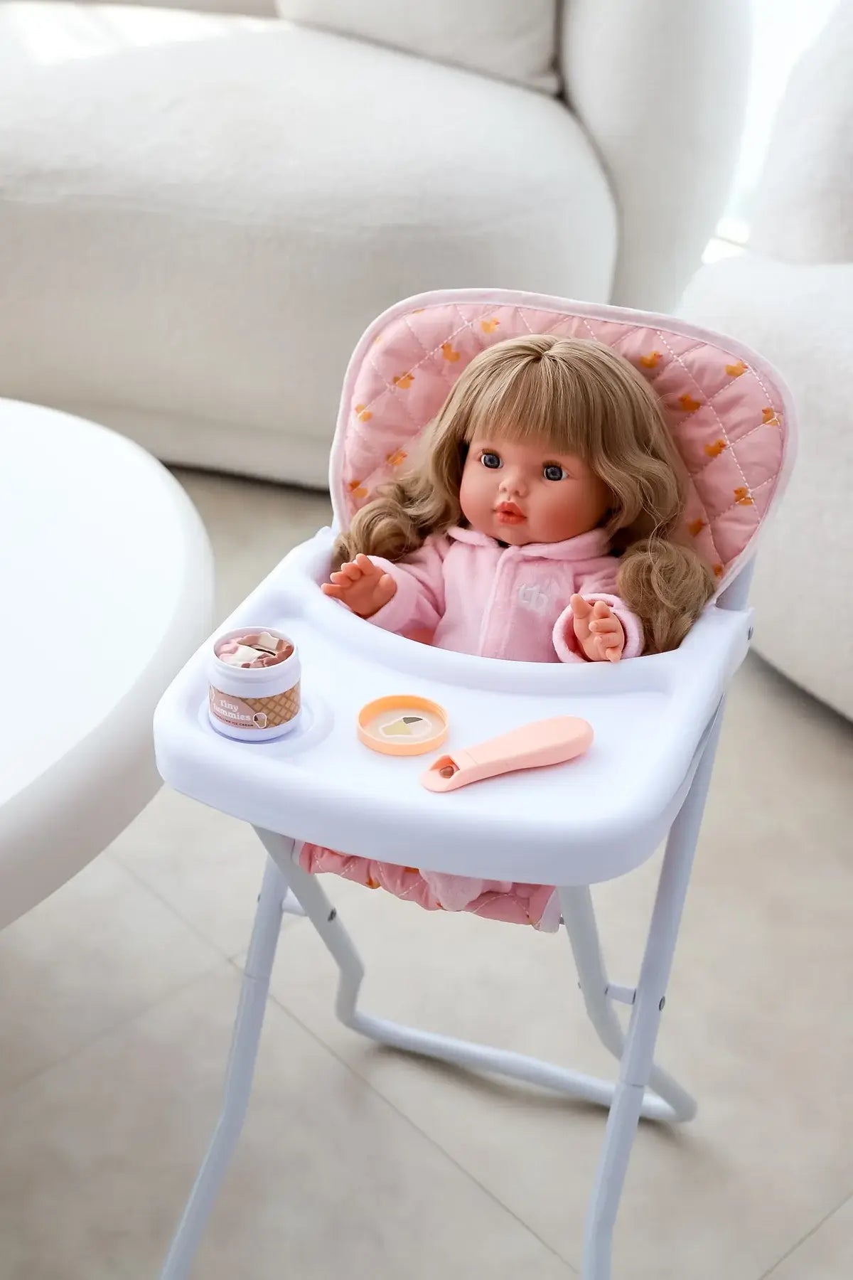 Tiny Tummies Neapolitan Ice Cream Jar & Magic Spoon | Doll Feeding Playset
