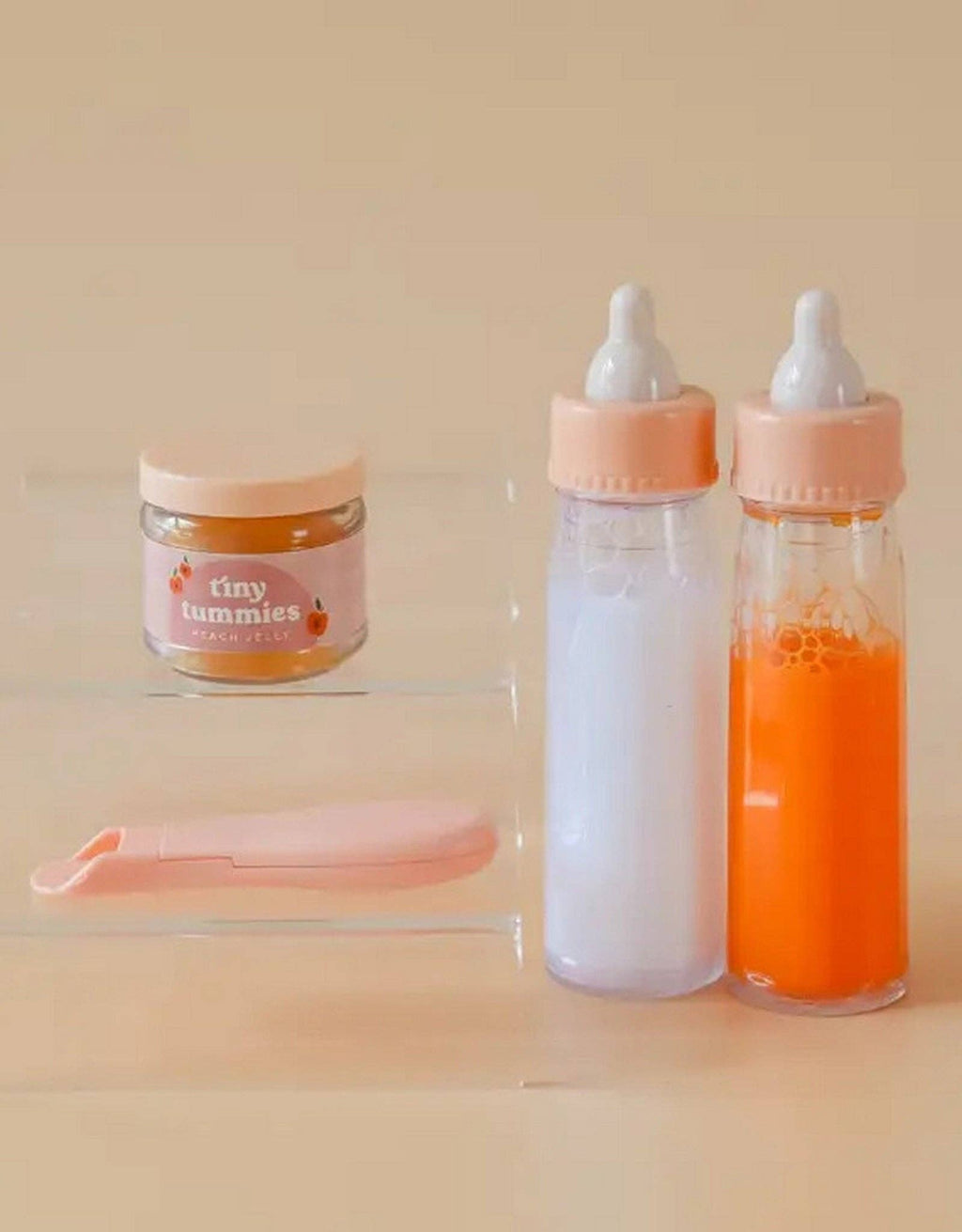 Tiny Tummies Magic Milk & Juice Bottle Set | Doll Feeding Bottles for Reborn & Silicone Dolls