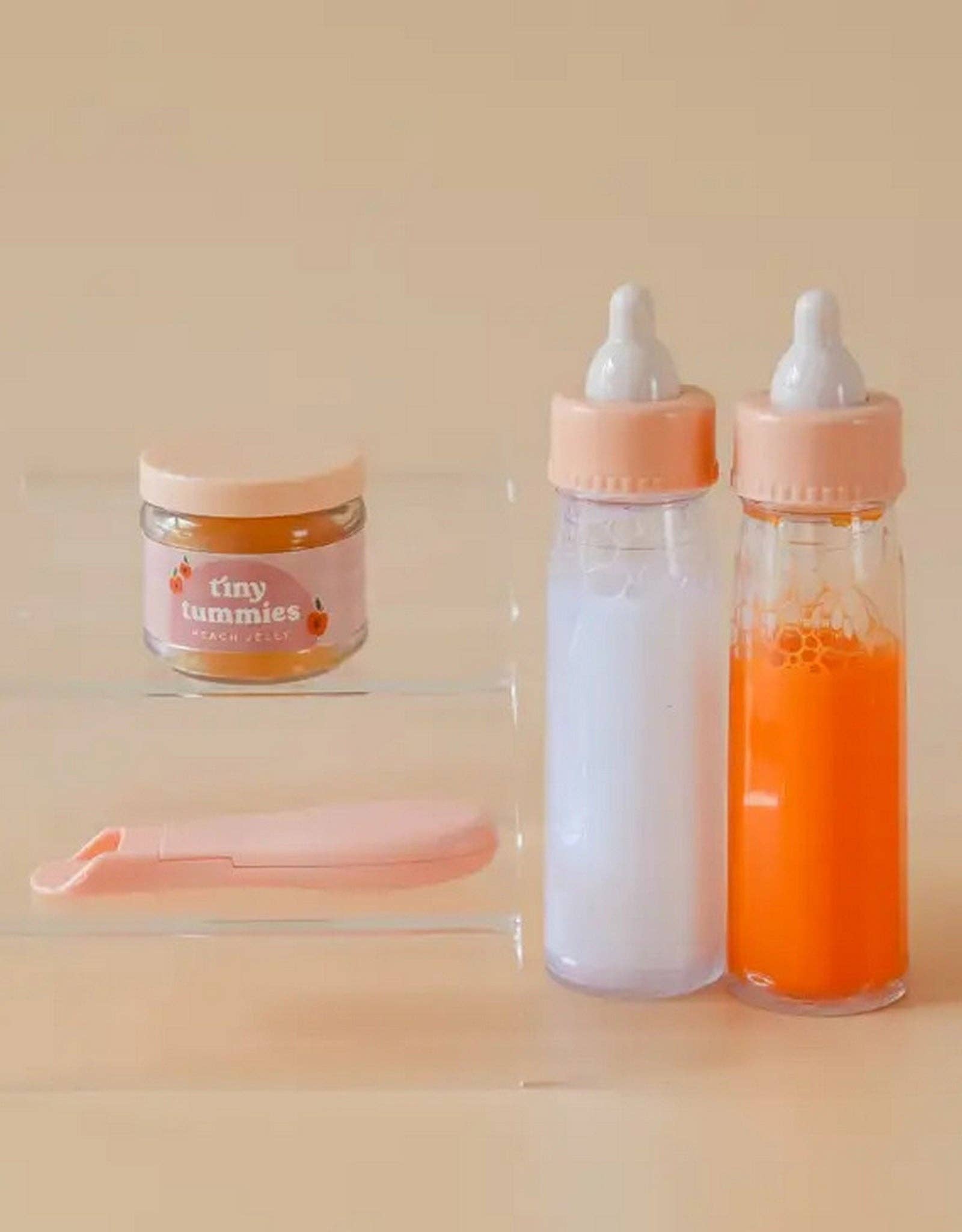 Tiny Tummies Magic Milk & Juice Bottle Set | Doll Feeding Bottles for Reborn & Silicone Dolls