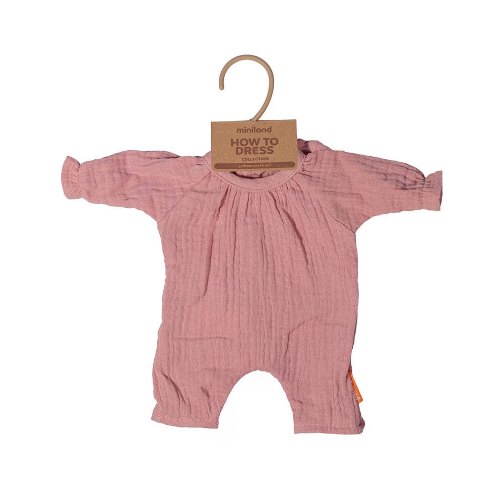 Preemie Baby Pajamas with Hat (12-13") - Pink
