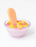 Tiny Tummies Tiny Loops Cereal Bowl & Magic Spoon | Doll Breakfast Feeding Set