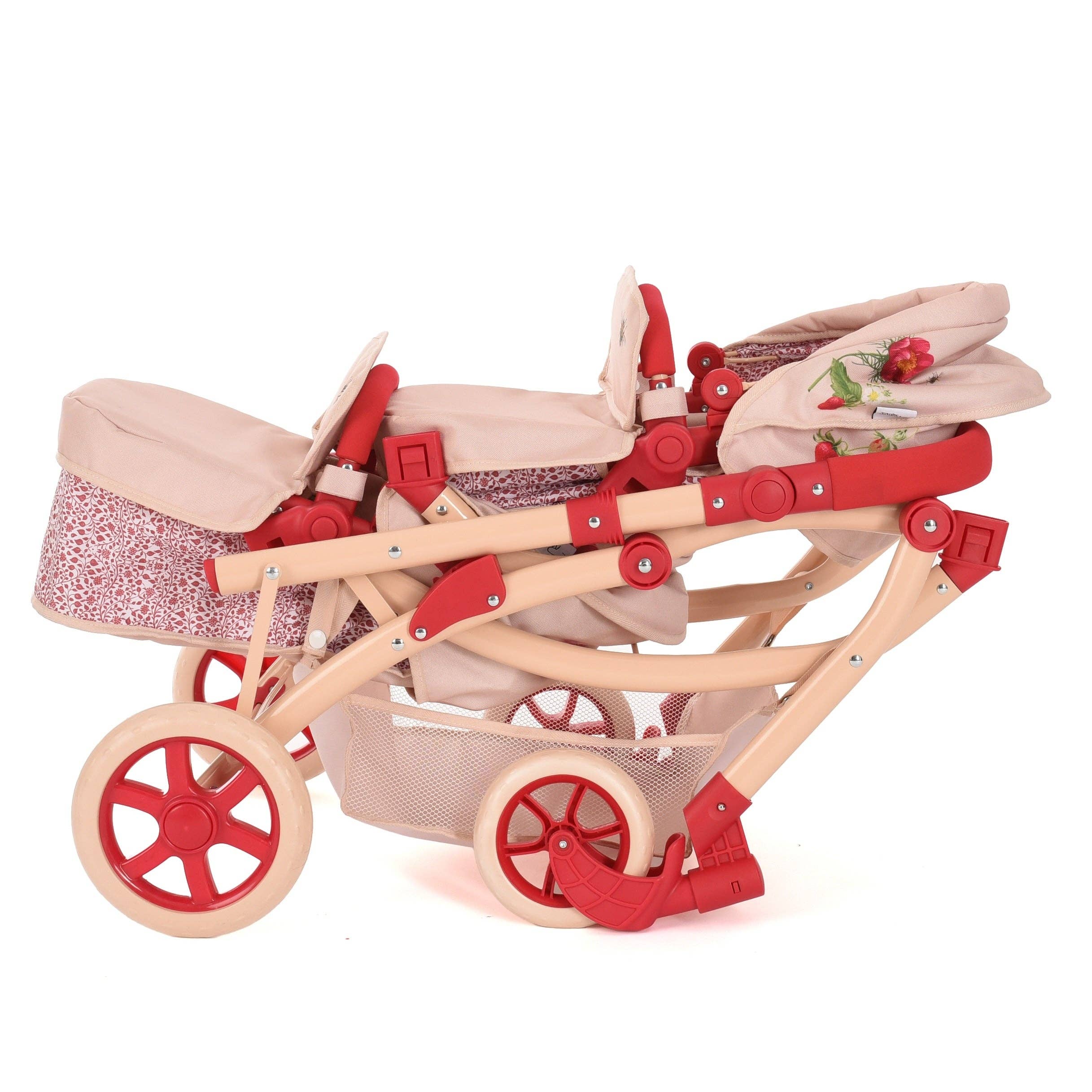 Roma RHS Twin Dolls Pram - Flora Collection