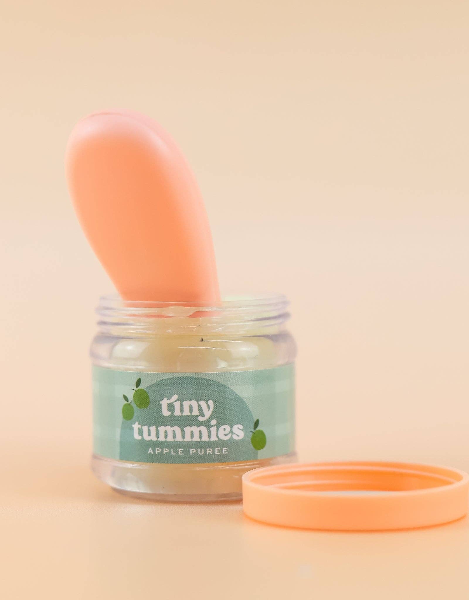 Tiny Tummies Apple Jelly Jar & Magic Spoon | Doll Feeding Playset for Reborn & Silicone Dolls