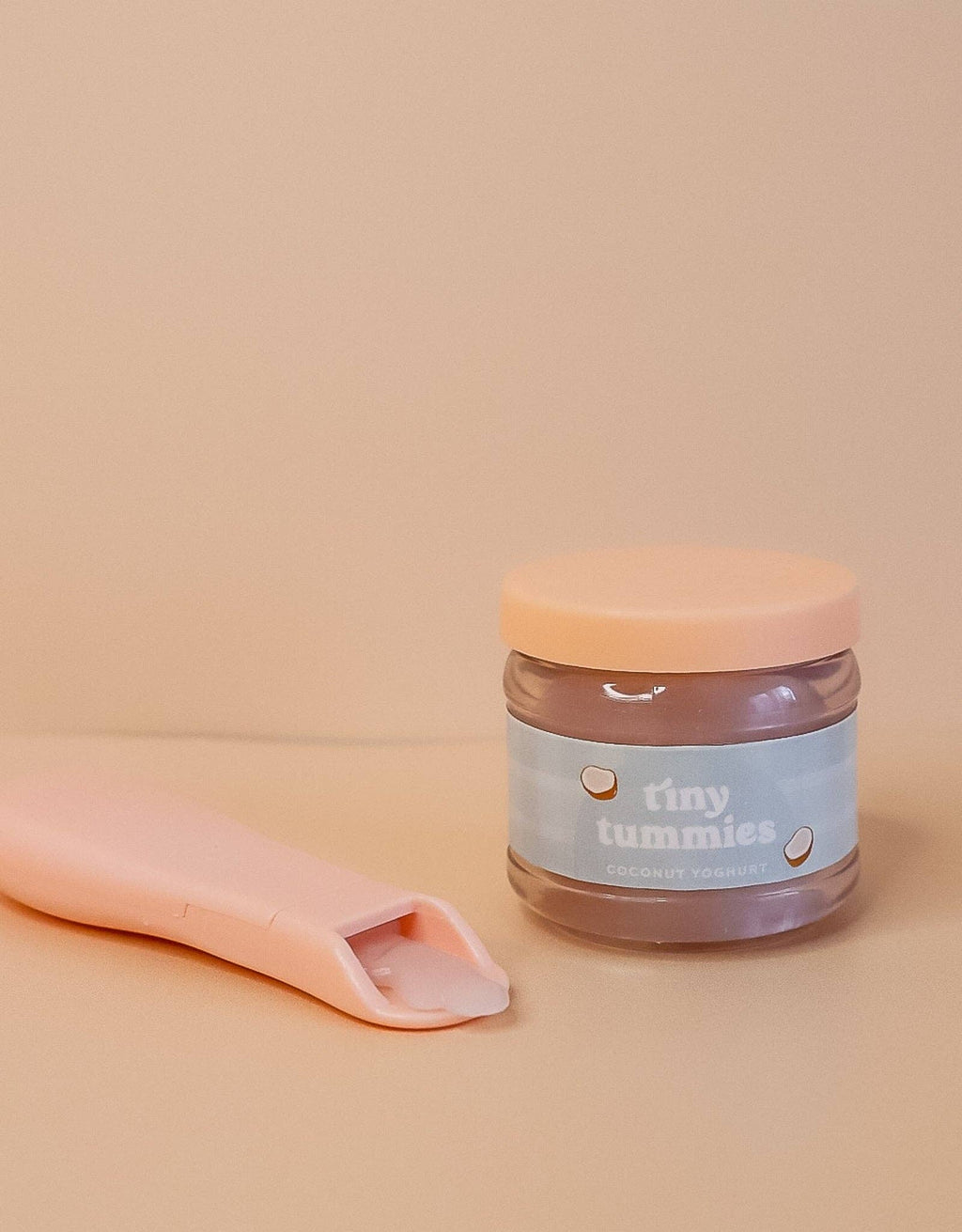 Tiny Tummies Coconut Yogurt Jar & Magic Spoon | Doll Feeding Playset for Reborn & Silicone Dolls