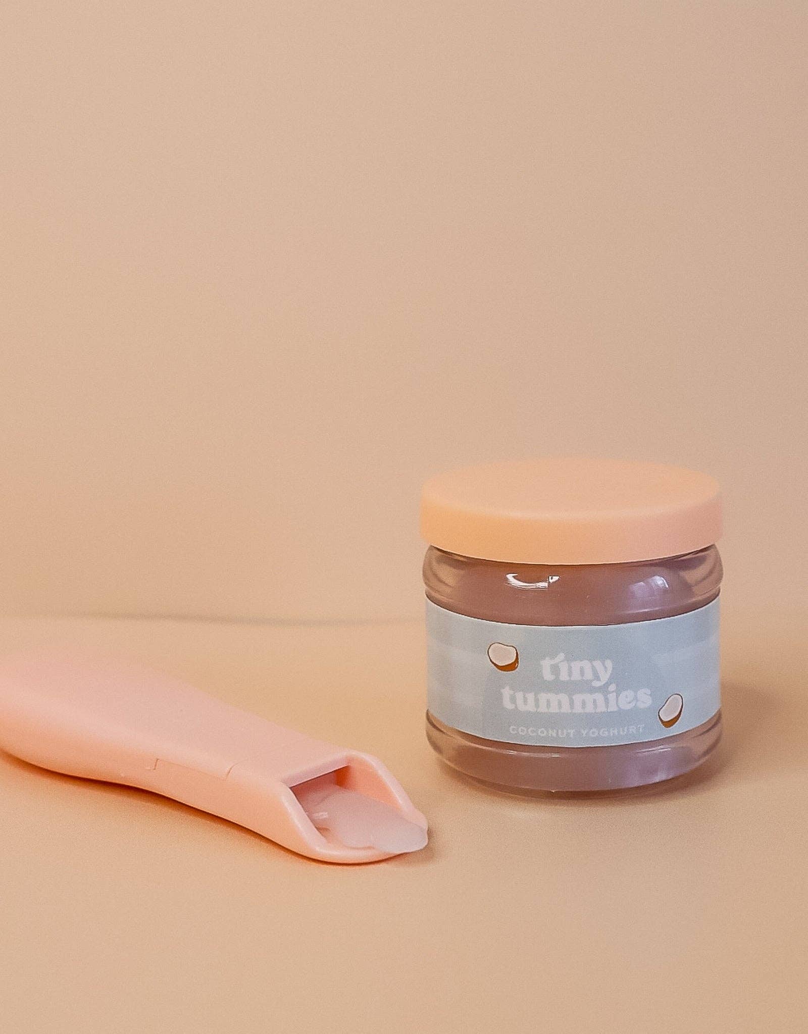 Tiny Tummies Coconut Yogurt Jar & Magic Spoon | Doll Feeding Playset for Reborn & Silicone Dolls
