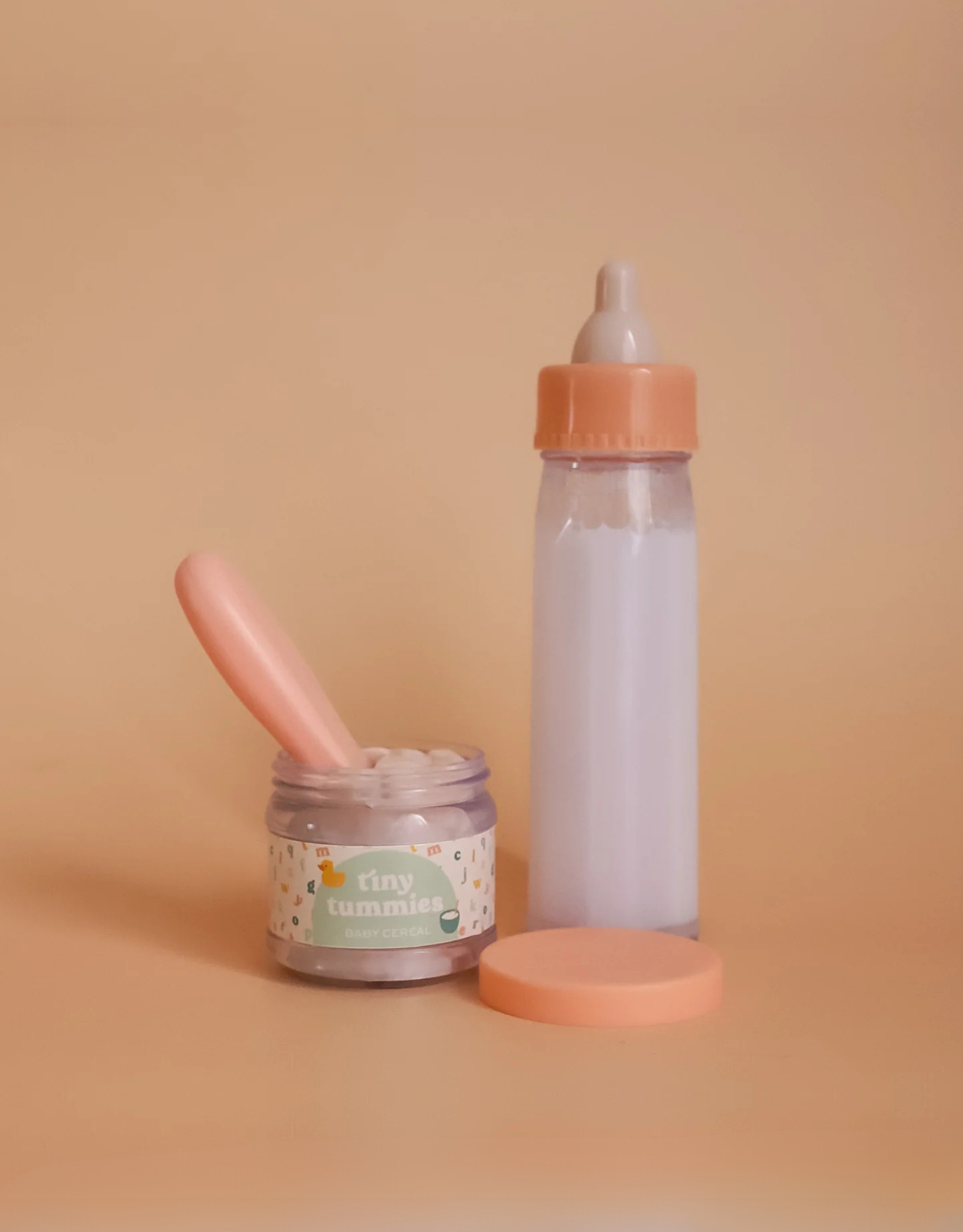 Tiny Tummies Baby Cereal & Magic Milk Bottle Set | Doll Feeding Gift Set for Reborn & Silicone Dolls