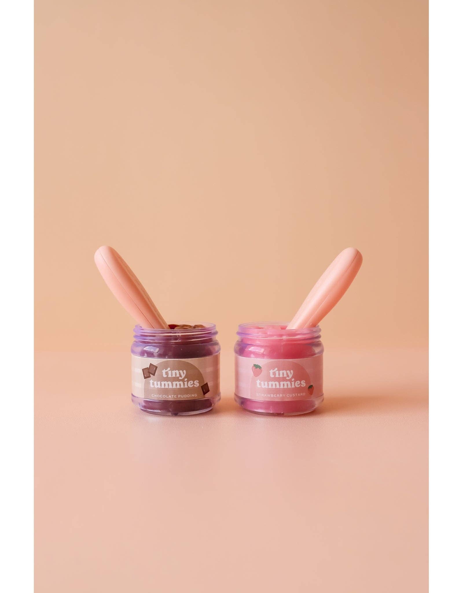 Tiny Tummies Chocolate Pudding Jar & Magic Spoon | Doll Feeding Playset for Reborn & Silicone Dolls
