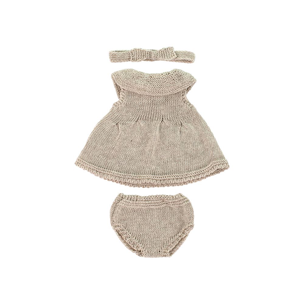 Knitted Rompers & Hood Outfit Set