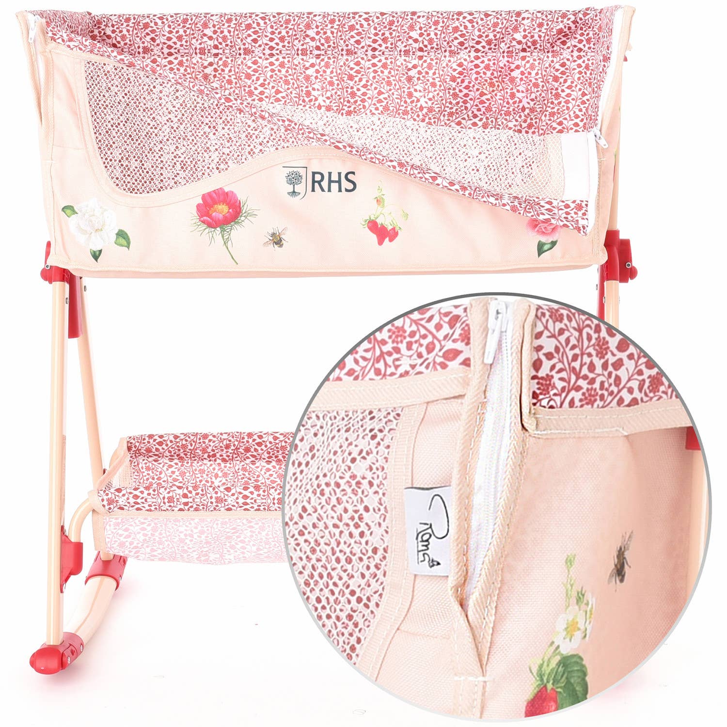 Roma RHS Doll Bedside Crib - Flora Collection