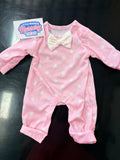 Pink Polka Dot Sleeper with Bow Front