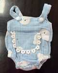 Bear Print Jumper Set for 10–13" Dolls | Pink or Blue