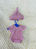 Pink Spring Jumper & Hat Set – 12" Preemie Silicone Baby Doll Outfit