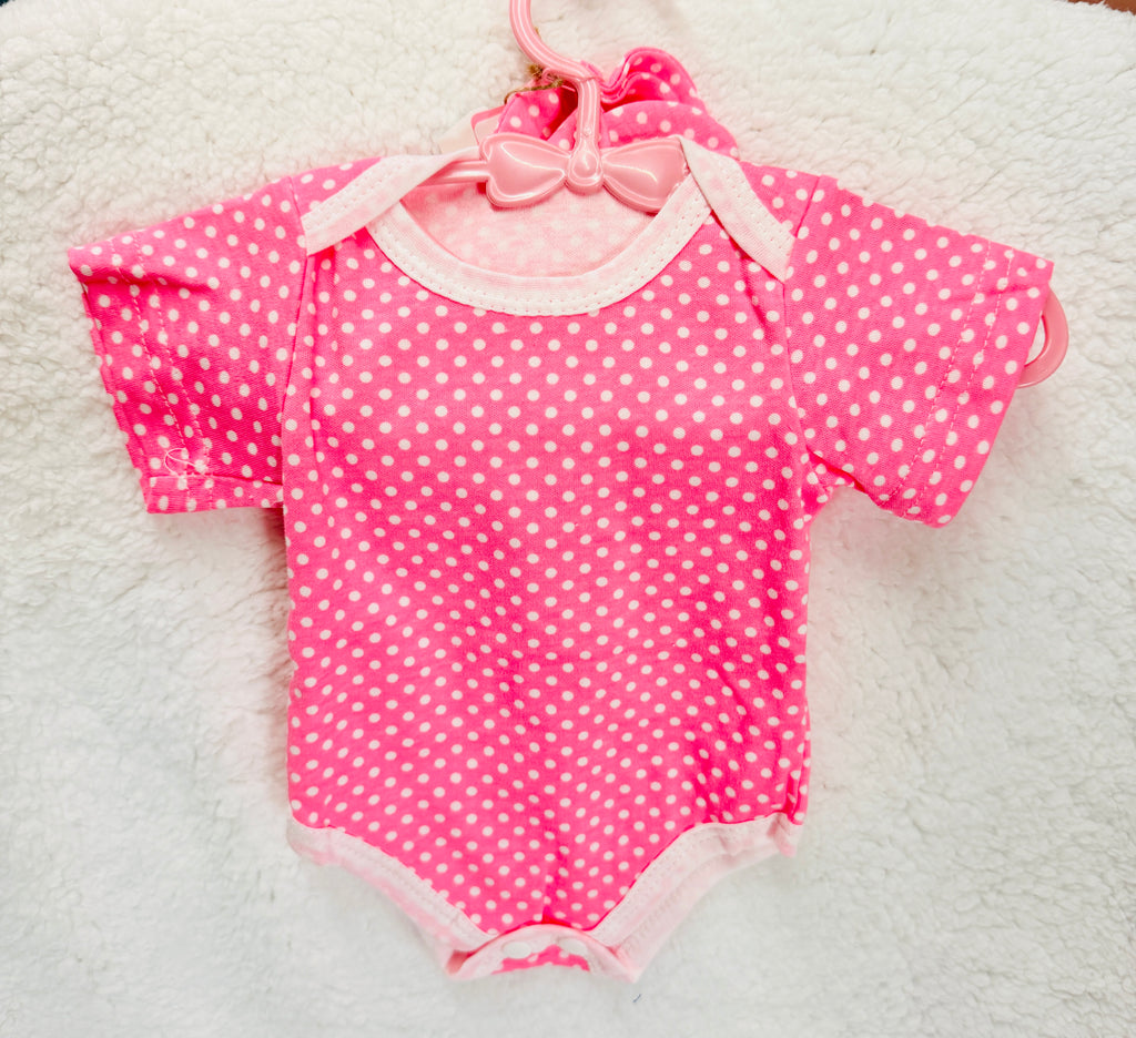 3-Piece Reborn Doll Onesie Set | Onesie, Headband & Mittens for Silicone & Reborn Babies