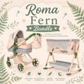 Roma Fern Bundle – Single Doll Pram & Bedside Crib Set