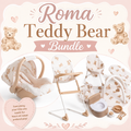Roma Teddy Bear Bundle – 10-Piece Nursery Playset, High Chair & Car Seat