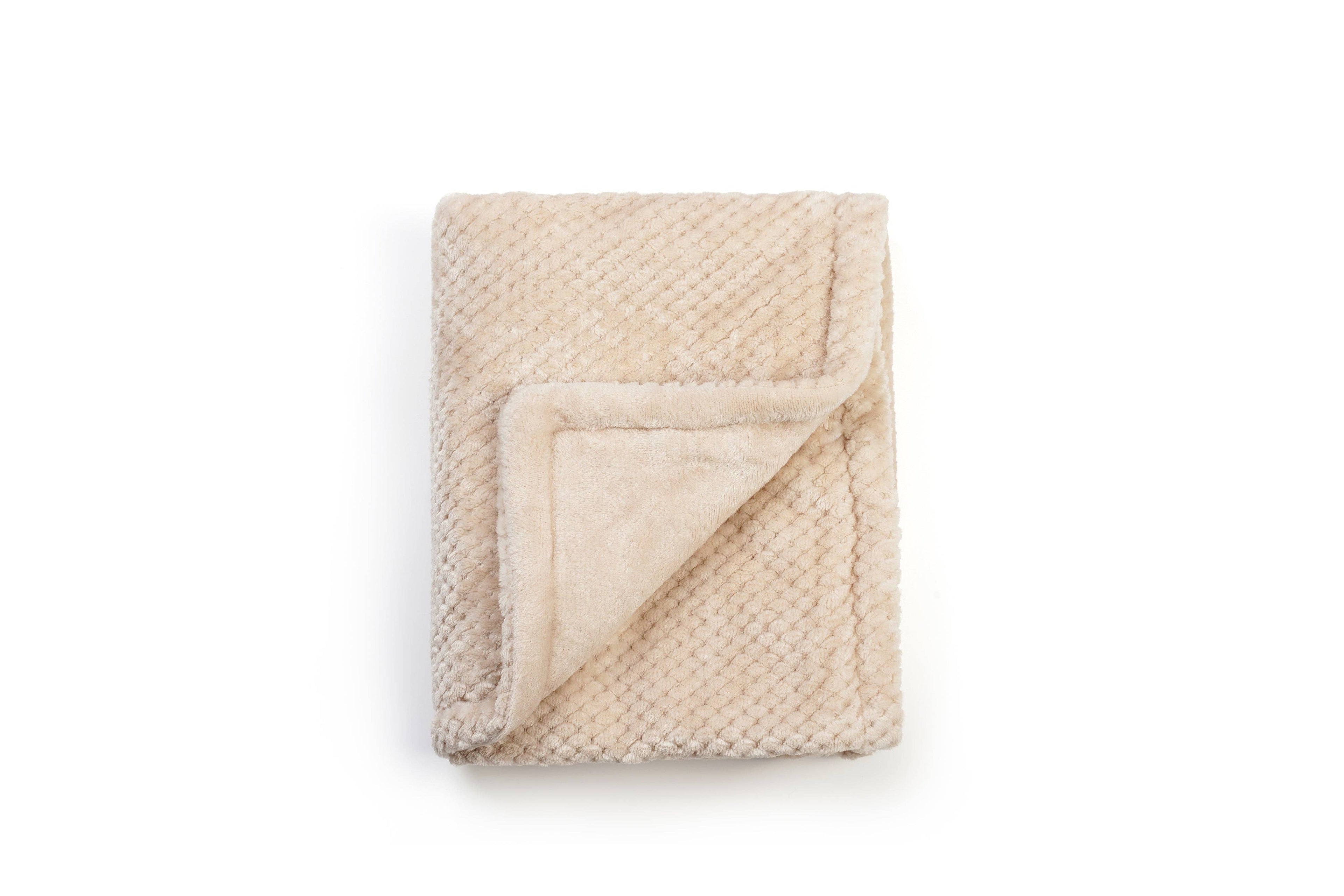 Blue Baby Blanket with Bunny Plush Toy