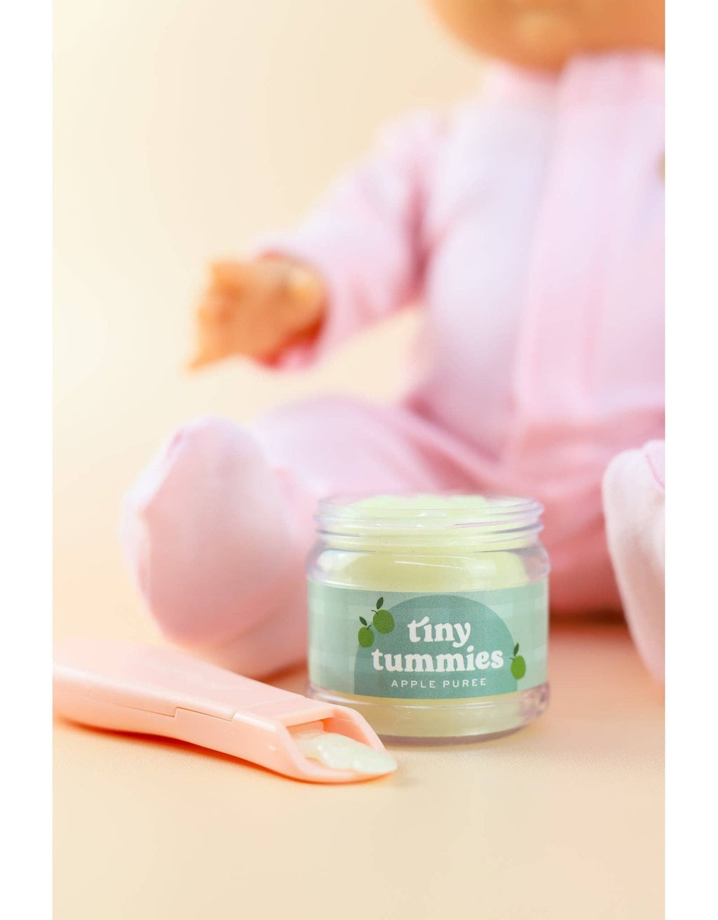Tiny Tummies Banana Jelly Jar & Magic Spoon | Doll Feeding Playset for Reborn & Silicone Dolls