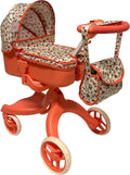 NYDC Deluxe Doll Stroller with Matching Diaper Bag | Reborn & Silicone Doll Pram