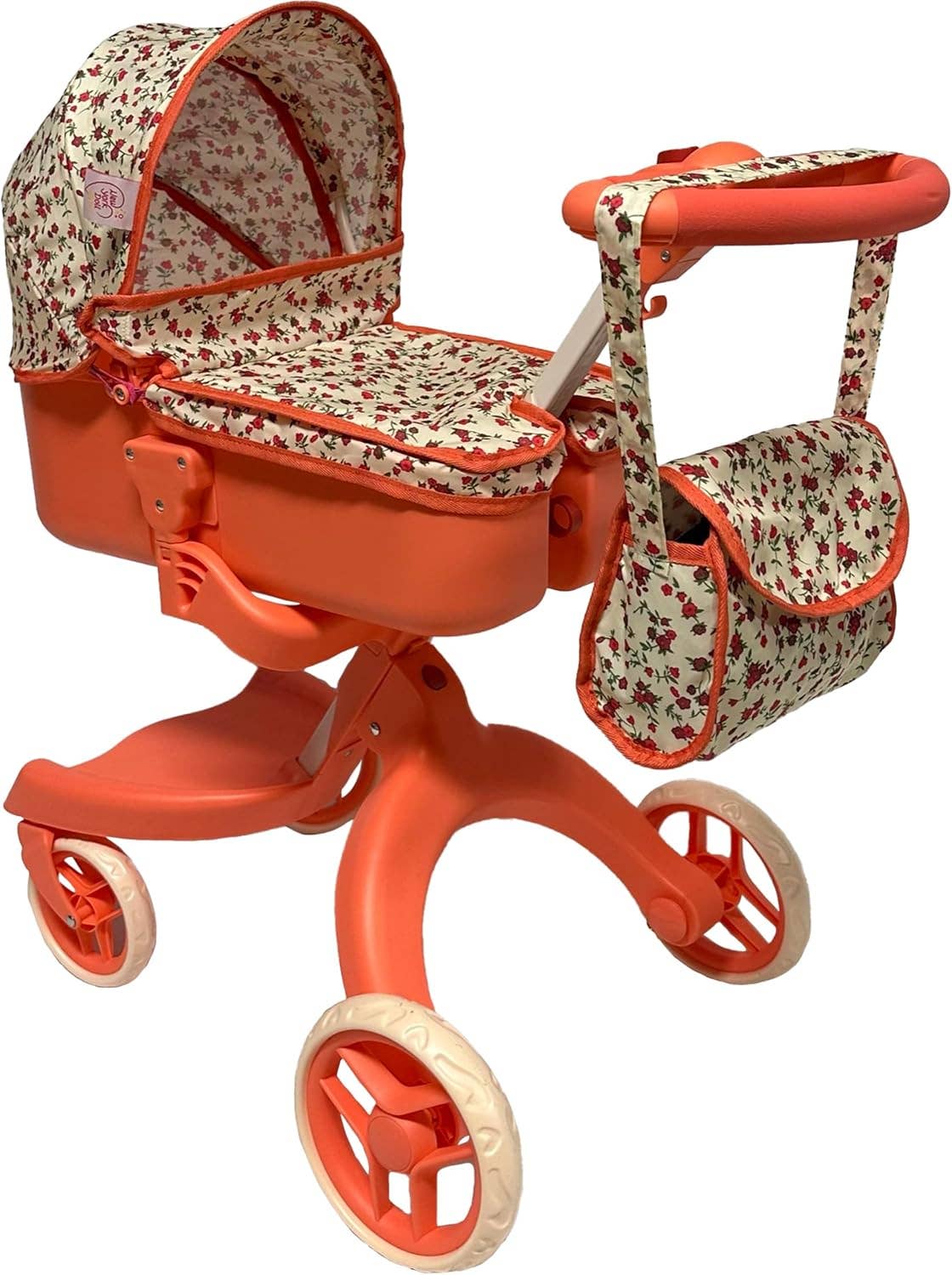 NYDC Deluxe Doll Stroller with Matching Diaper Bag | Reborn & Silicone Doll Pram