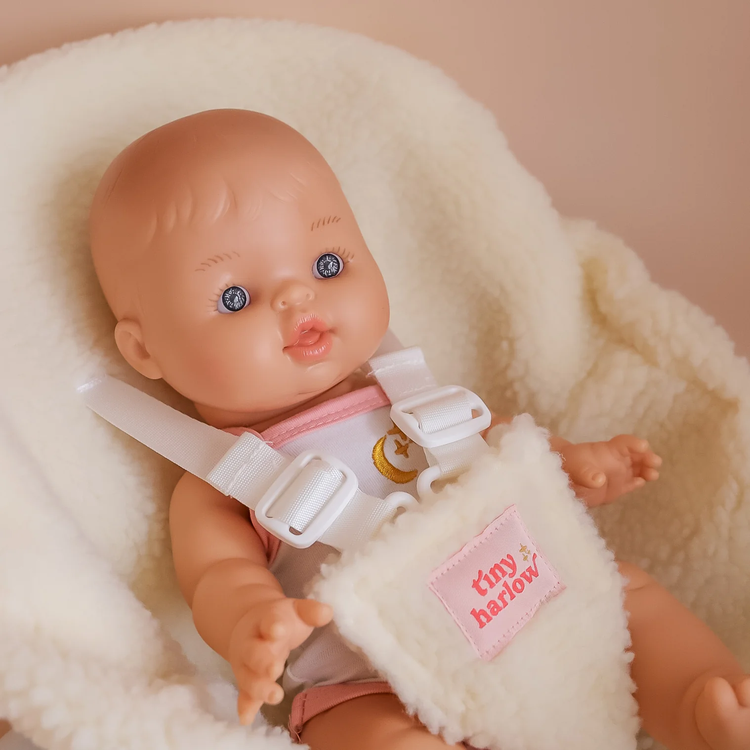 Tiny Harlow Doll Car Seat Capsule - Blue Ducky | Reborn & Silicone Doll Carrier