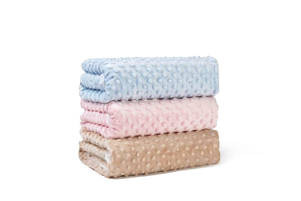 Blue Sleepy Bear Baby Blanket & Neck Pillow Set