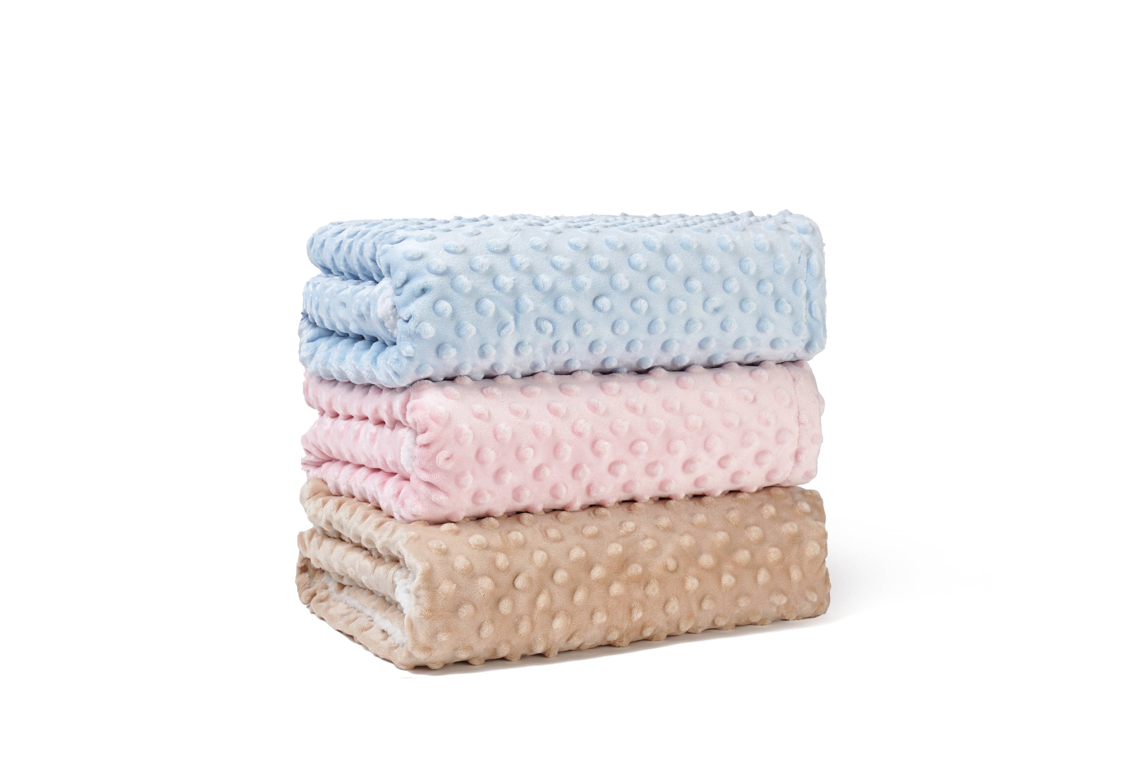 Blue Sleepy Bear Baby Blanket & Neck Pillow Set