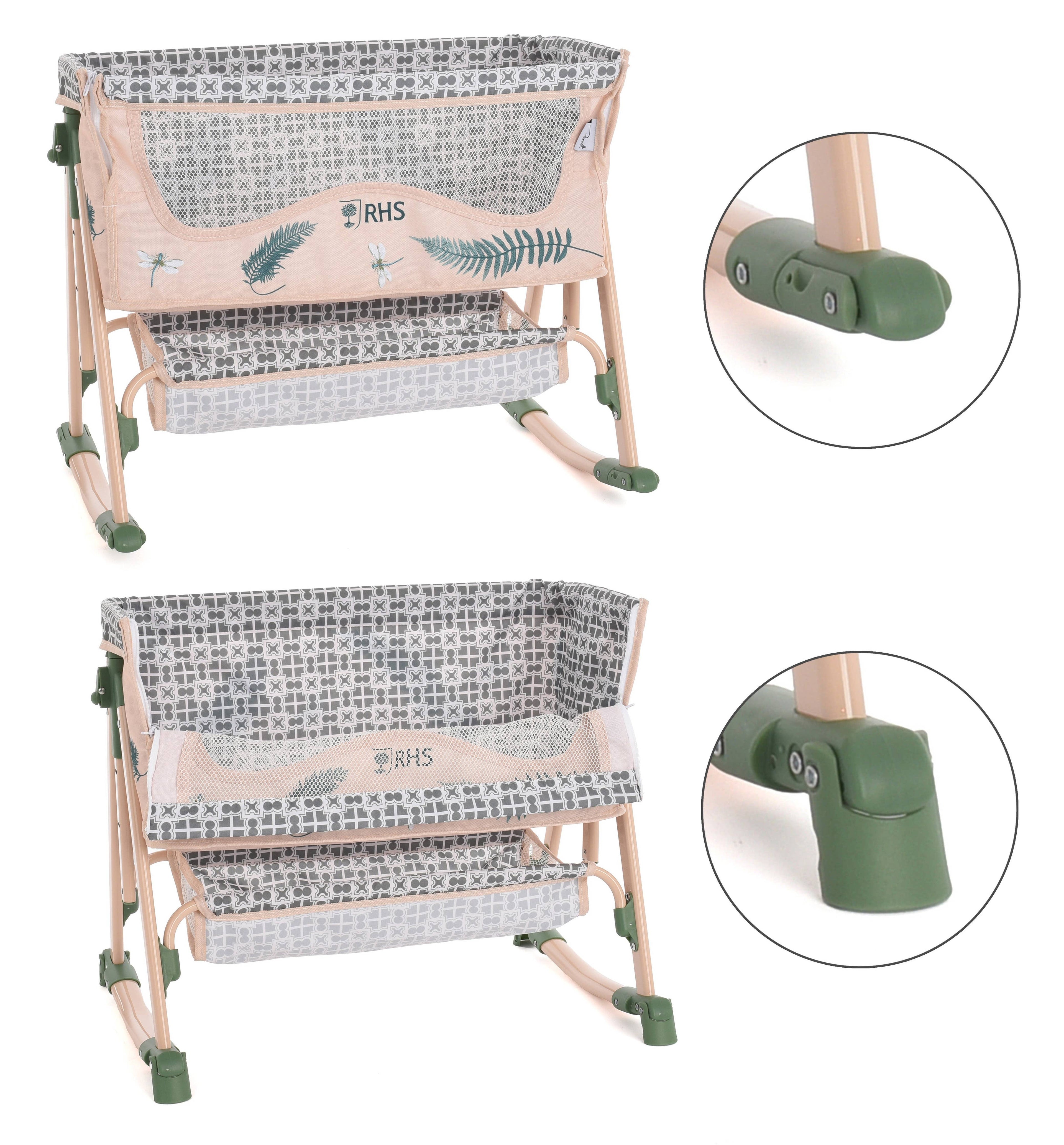 Roma RHS Doll Bedside Crib - Fern Collection