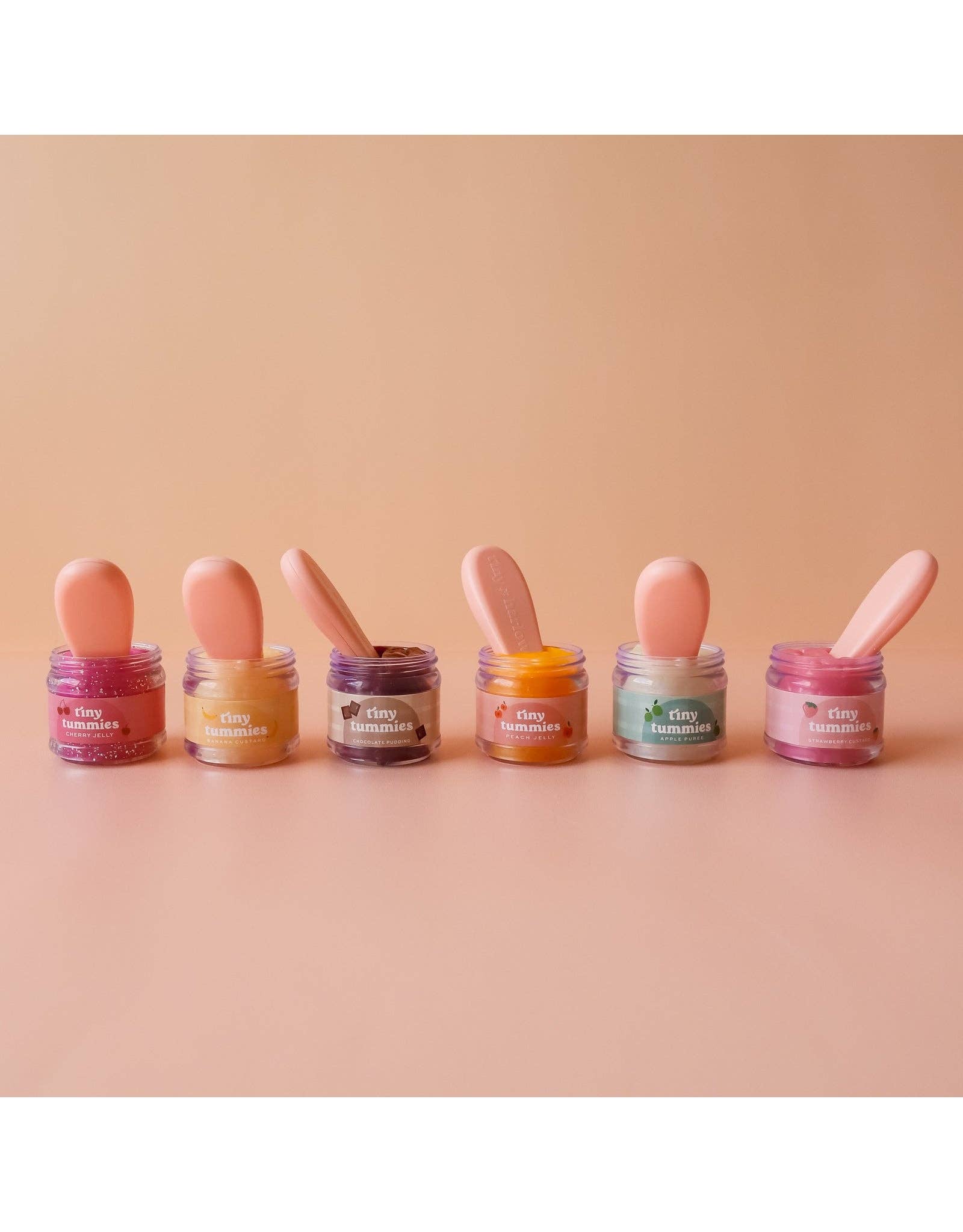 Tiny Tummies Chocolate Pudding Jar & Magic Spoon | Doll Feeding Playset for Reborn & Silicone Dolls